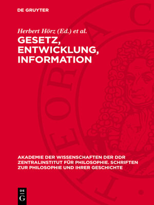 cover image of Gesetz, Entwicklung, Information